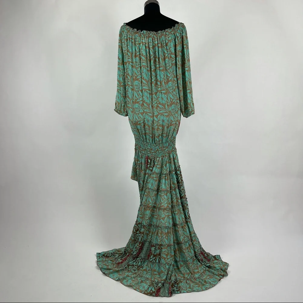 Off Shoulder High Low Smocked Dress - Picture 8 of 8